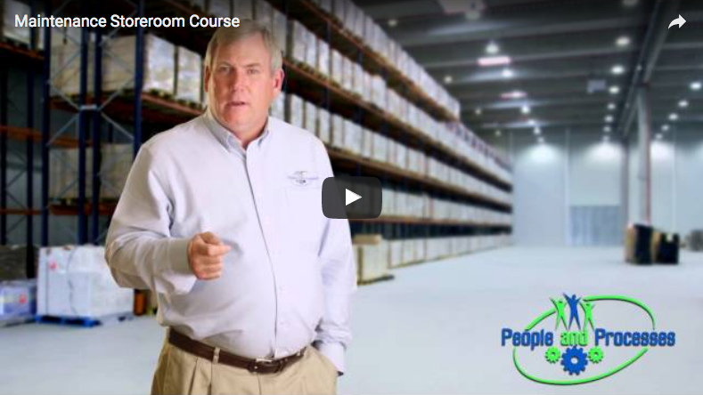 Jeff Shiver presenting Maintenance Storeroom training course video