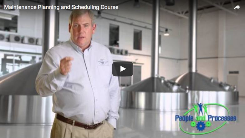 Maintenance Planning and Scheduling course