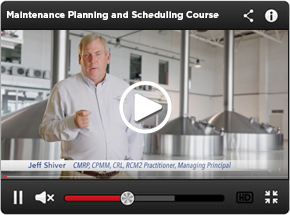 Maintenance Planning and Scheduling course
